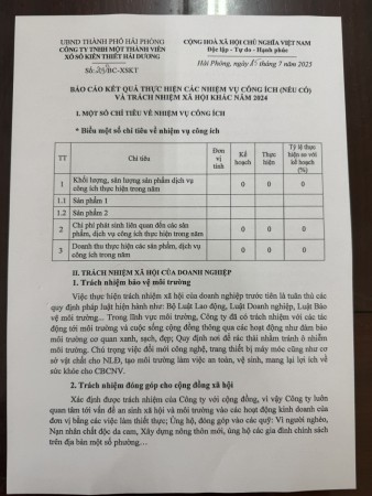 Công bố kết quả thực hiện công ích năm 2024