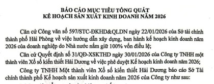 Công ty TNHH Một thành viên Xổ số kiến thiết Hải Dương báo cáo mục tiêu năm 2026